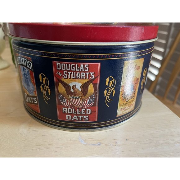 Vintage 1983 Limited Edition Quaker Oats Collector Tin Round Canister Cookie Tin - Picture 2 of 2